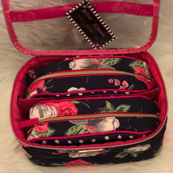Betsey Johnson Handbags - Betsy Johnson 3 piece cosmetic bag set